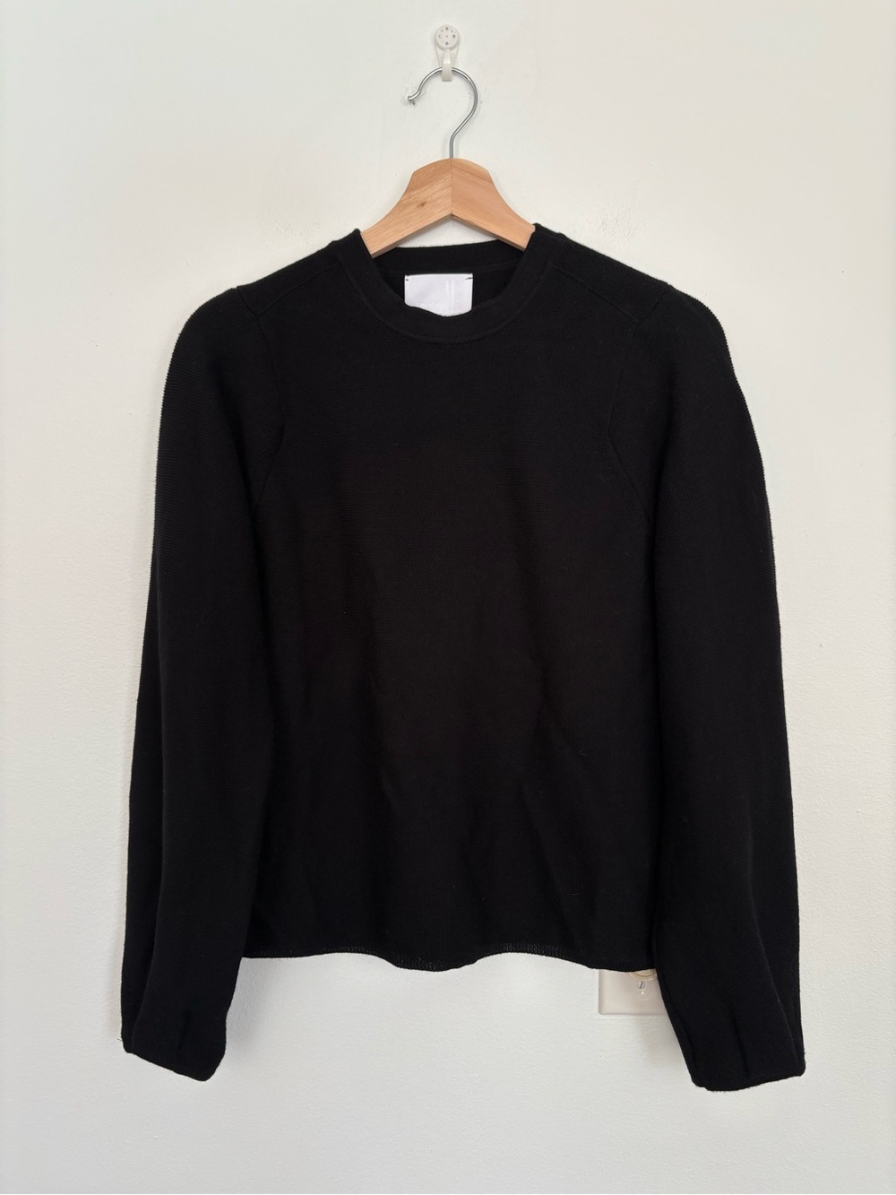 Molli || Fine Merino Crew Round Neck Sweater Black Small